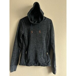Roxy Pull Over Hoodie Sweatshirt Women's Size Small Blue Beach Wear Fitted